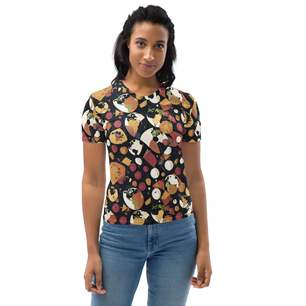 Orbiting Correspondence on Women's Crew Neck T-Shirt — Front