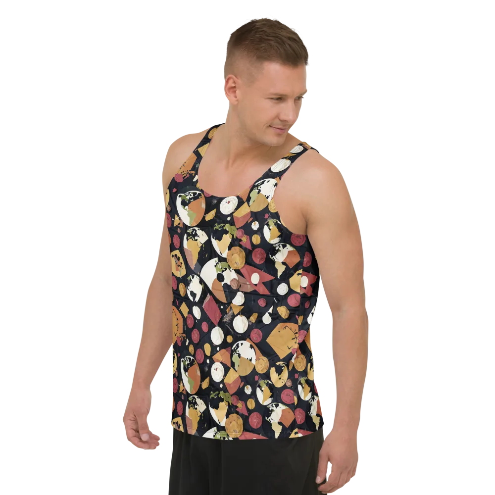 Orbiting Correspondence on Men's Tank Top — Left Front