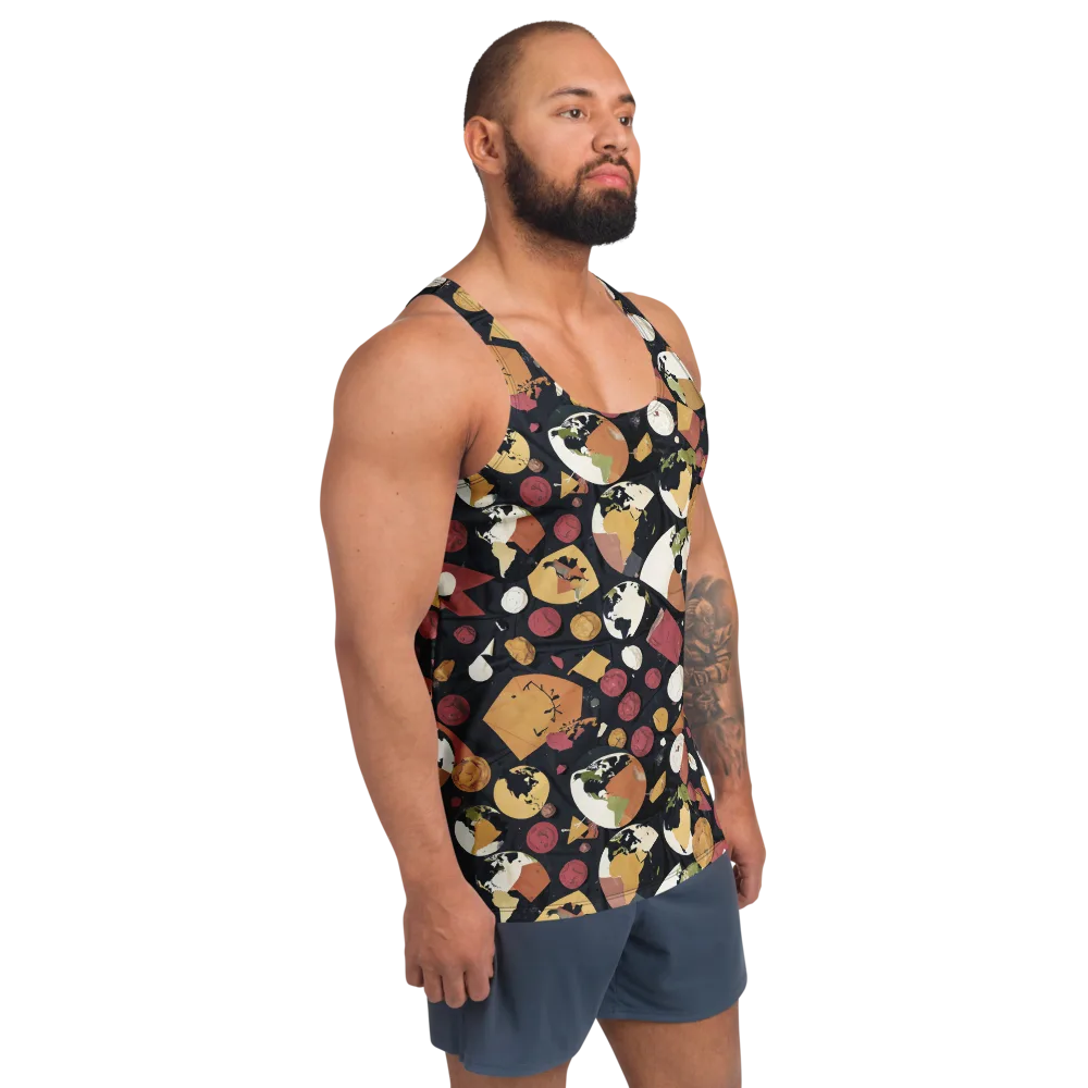 Orbiting Correspondence on Men's Tank Top — Right Front