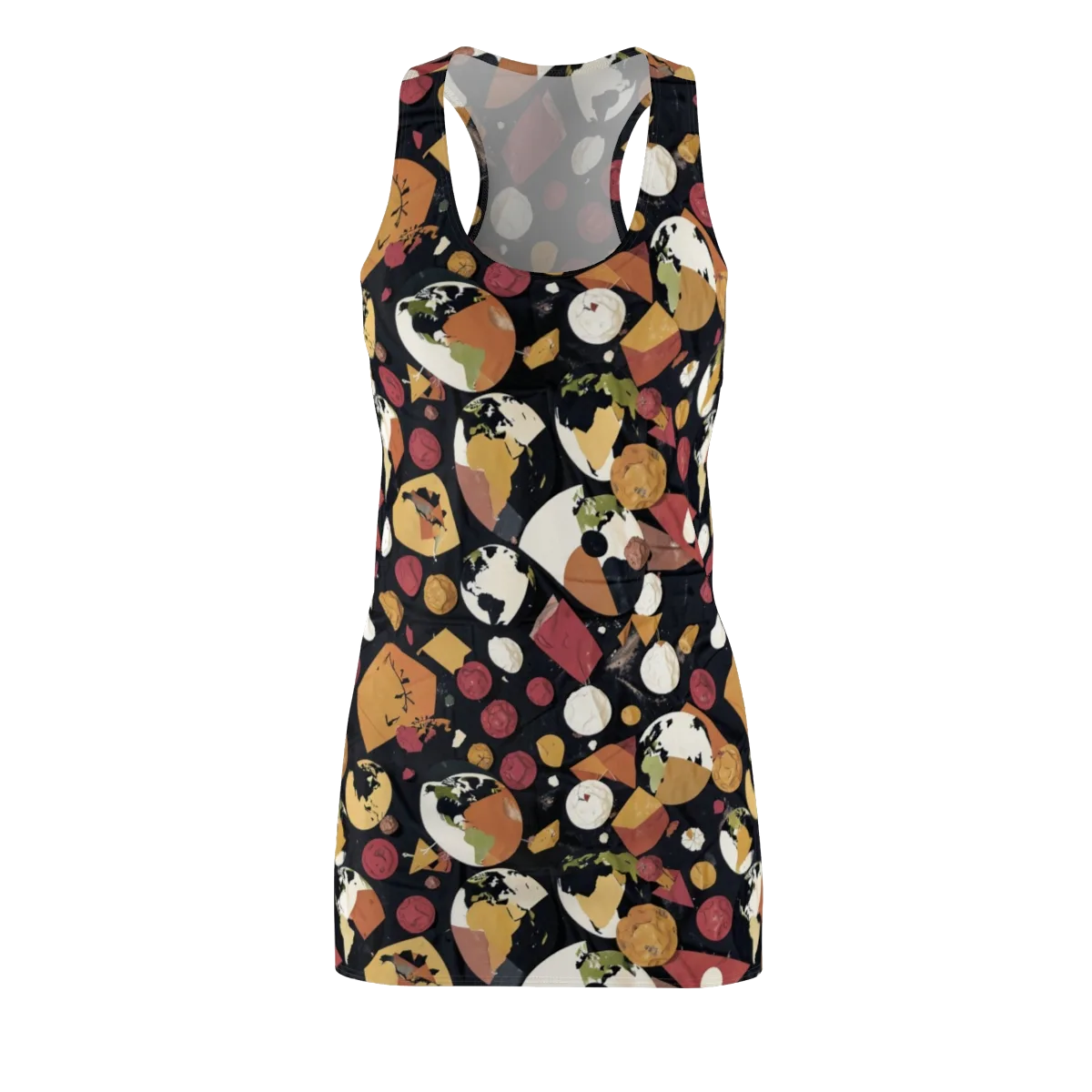 Orbiting Correspondence on Racerback Dress — Front