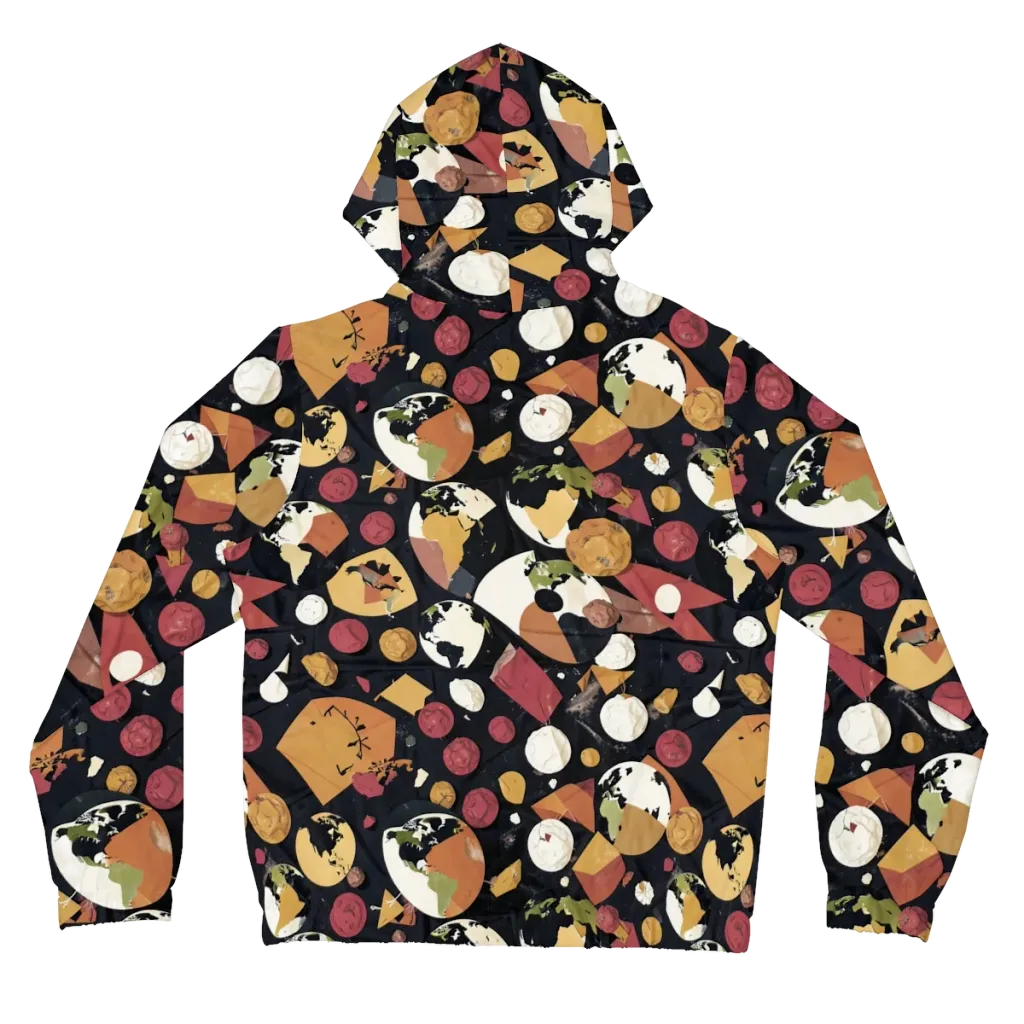 Orbiting Correspondence on Women's Full-Zip Hoodie — Back