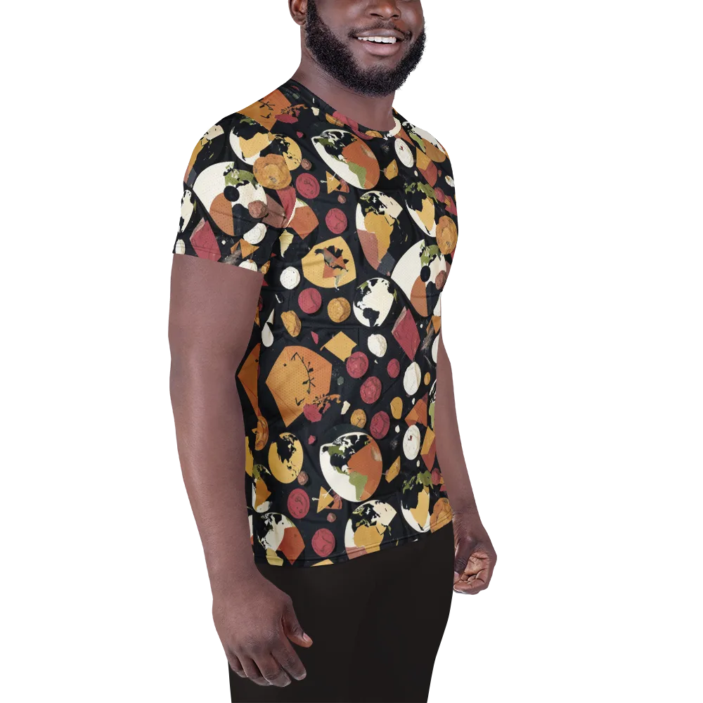 Orbiting Correspondence on Men's Athletic T-Shirt — Right