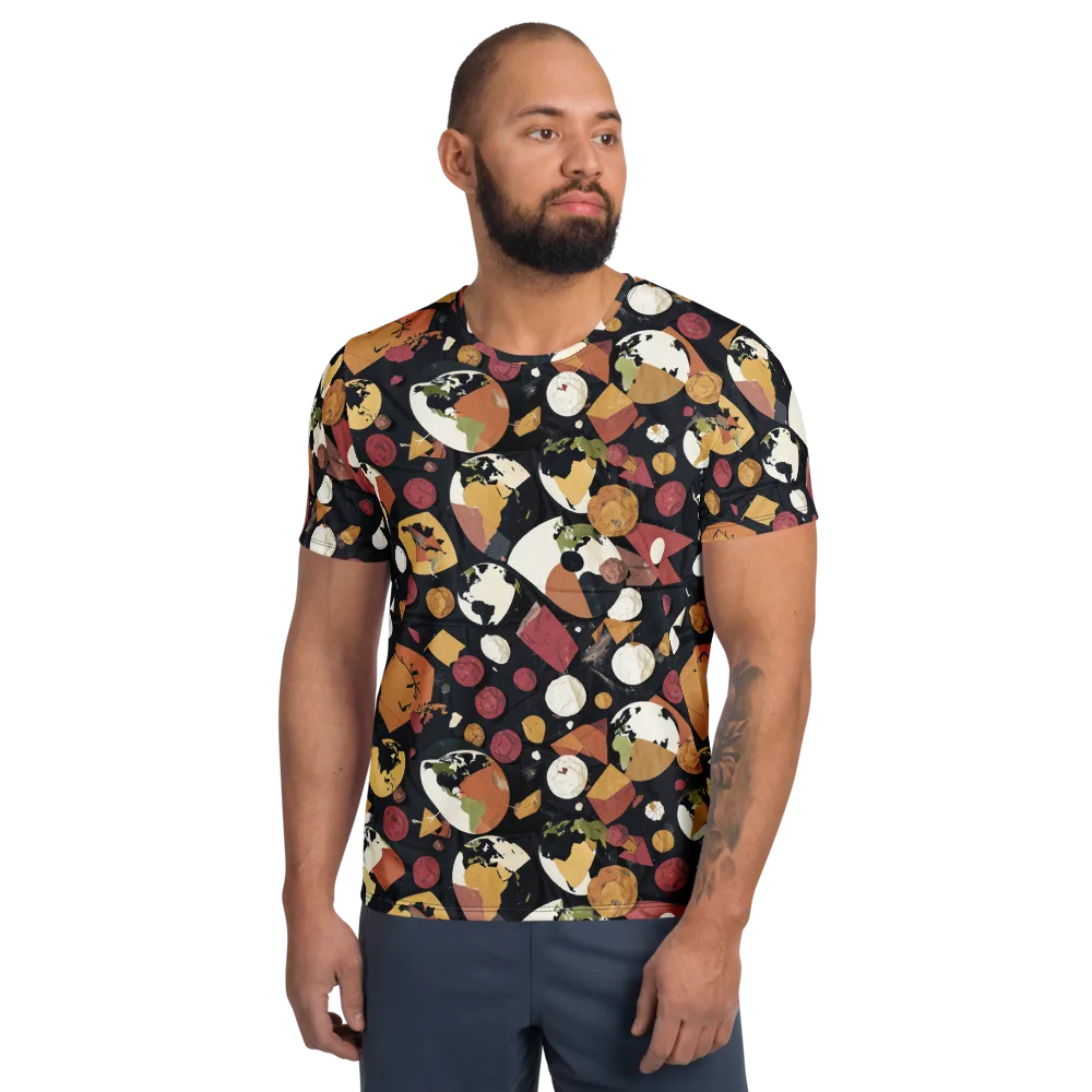 Orbiting Correspondence on Men's Athletic T-Shirt — Front