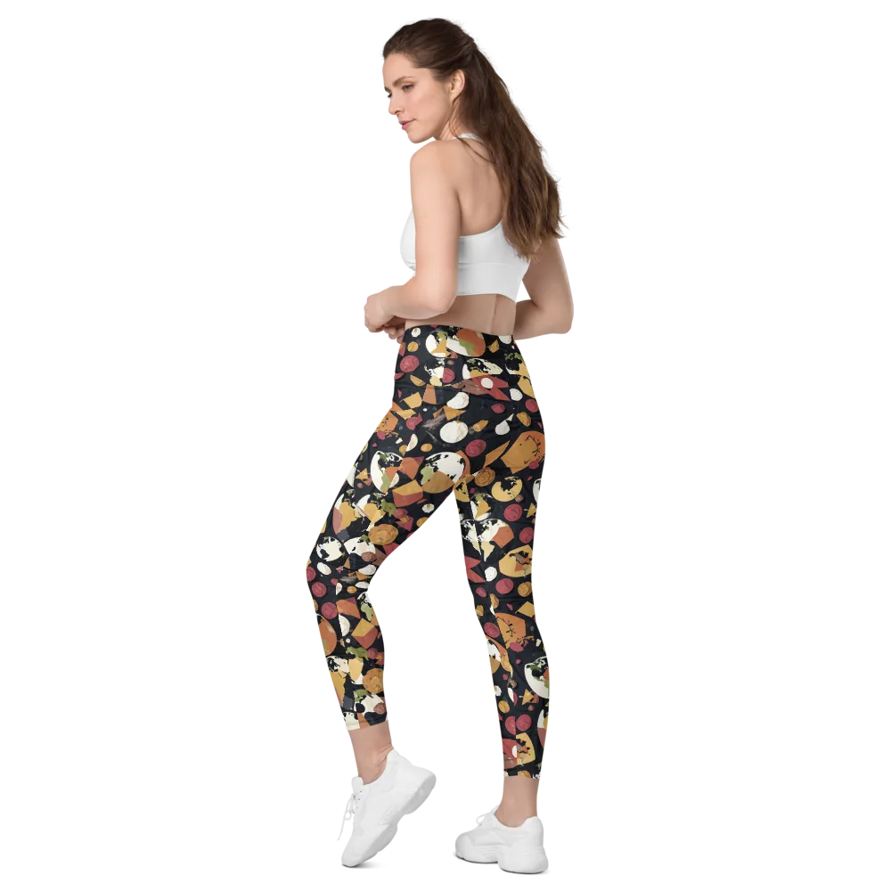 Orbiting Correspondence on Leggings with Pockets — Left Back