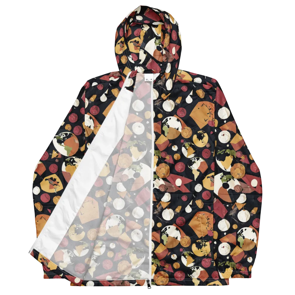 Orbiting Correspondence on Men's Windbreaker — Front