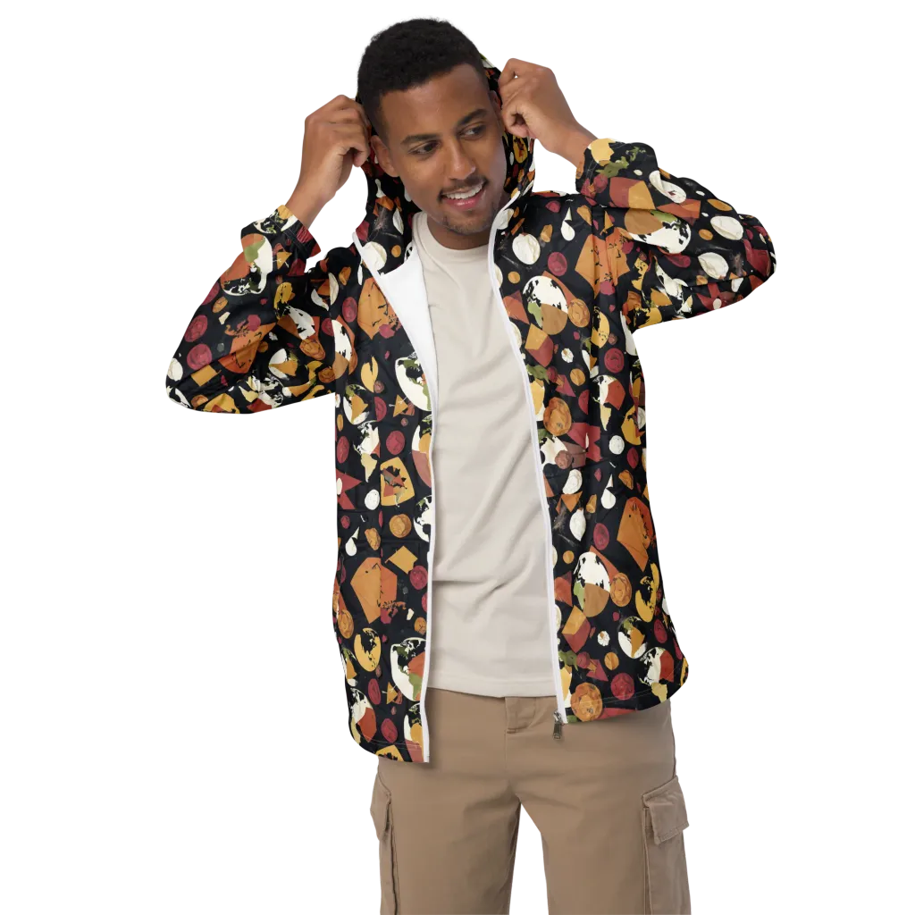 Orbiting Correspondence on Men's Windbreaker — Front