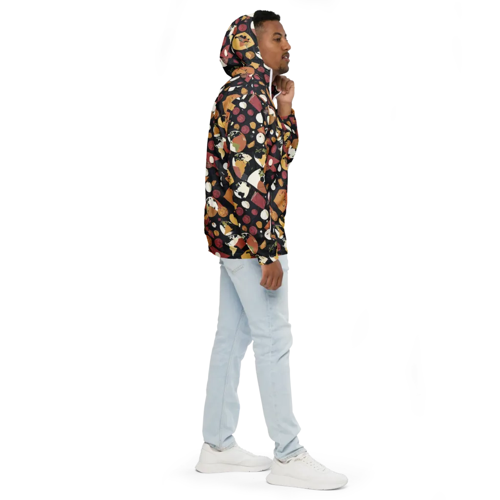 Orbiting Correspondence on Men's Windbreaker — Right