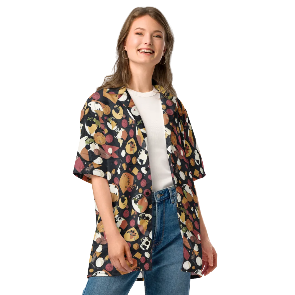 Orbiting Correspondence on Button Shirt — Front