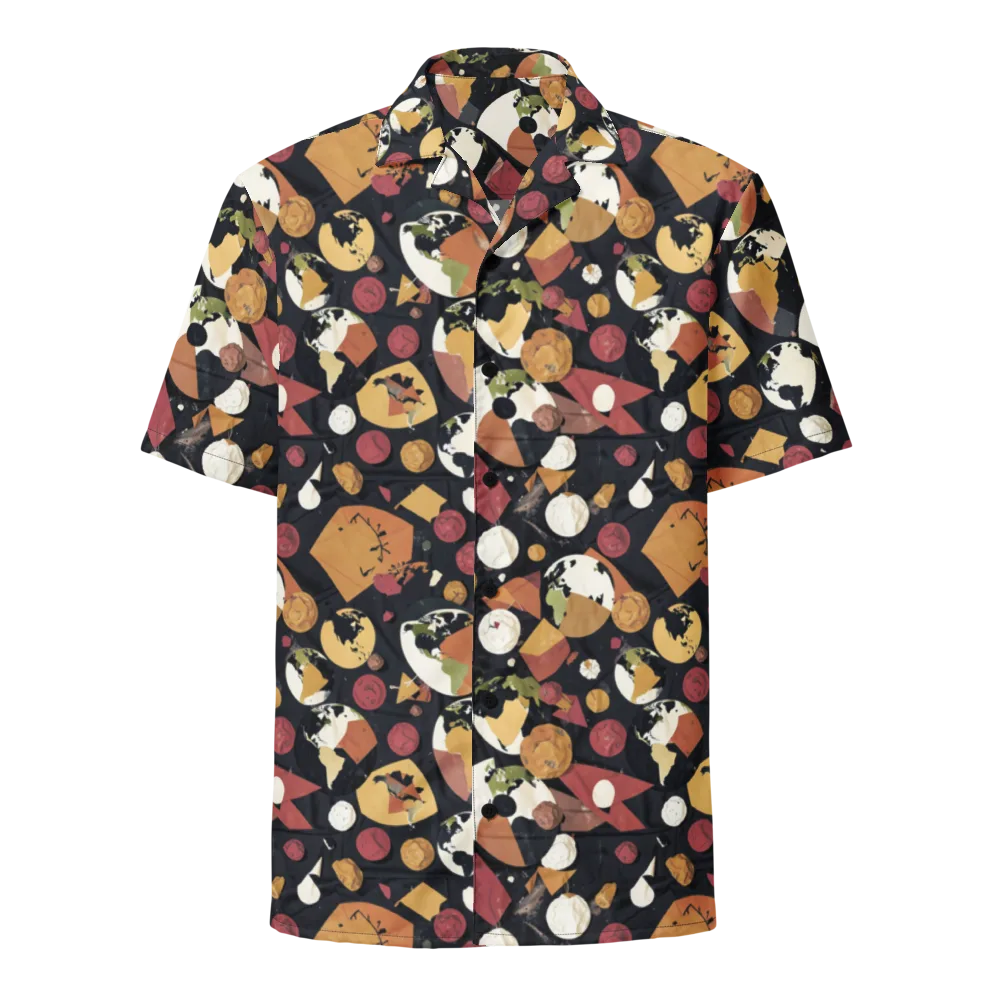 Orbiting Correspondence on Button Shirt — Front