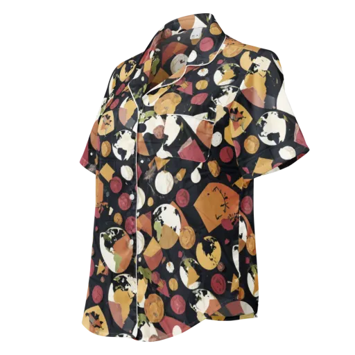 Orbiting Correspondence on a Women's Short Sleeve Pajama Top