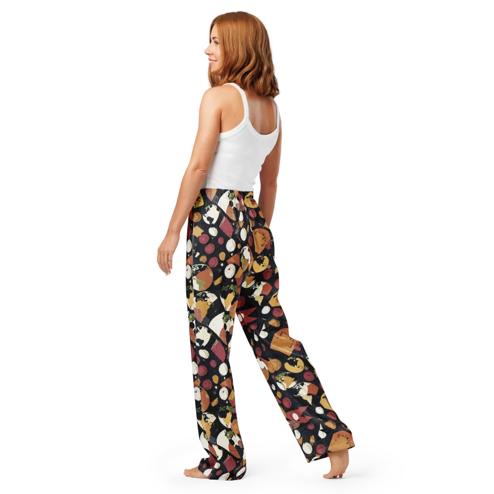 Orbiting Correspondence on Women's Pajama Pants — Back