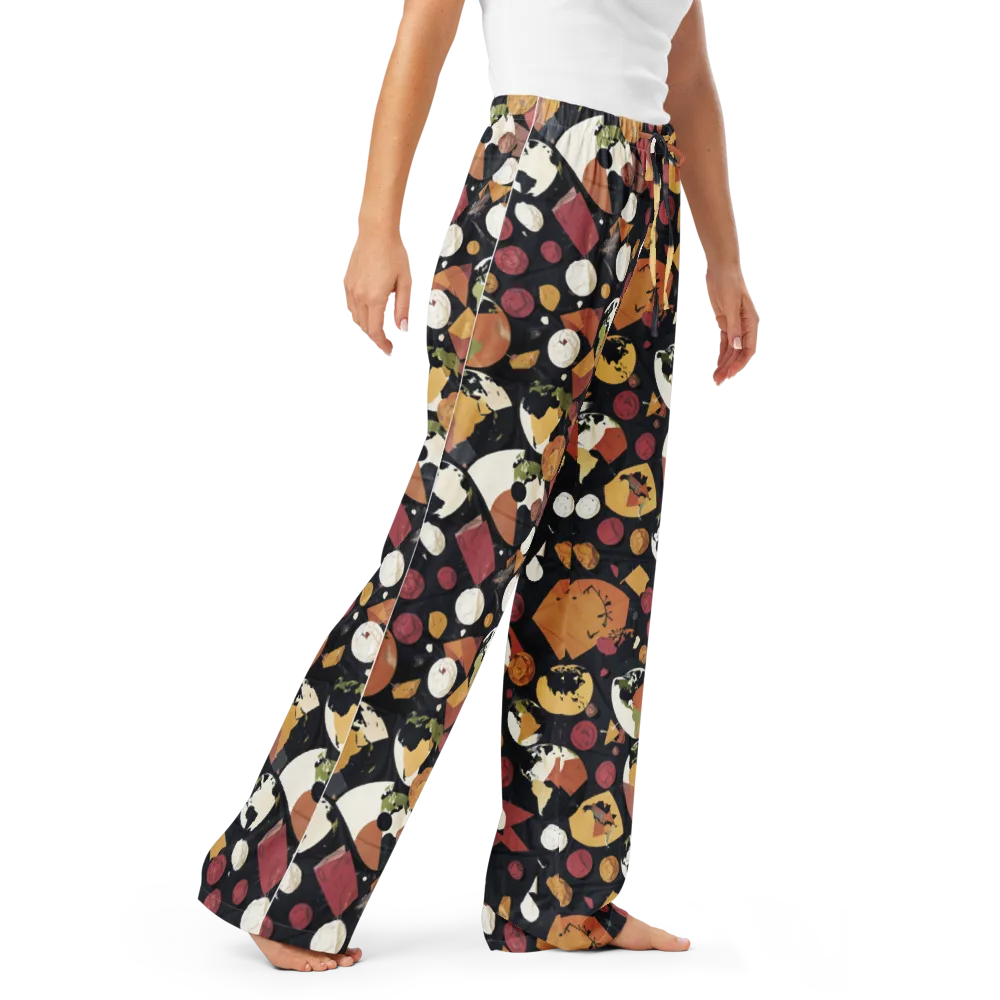 Orbiting Correspondence on Women's Pajama Pants — Right Front