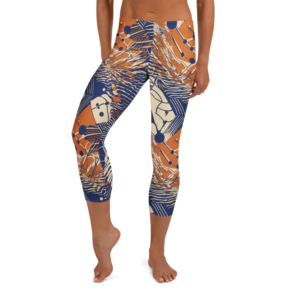 Indigo Tectonics on Capri Leggings — Front