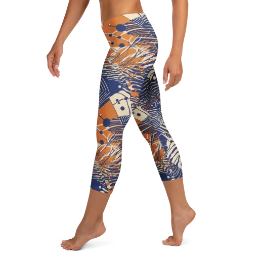 Indigo Tectonics on a Capri Leggings