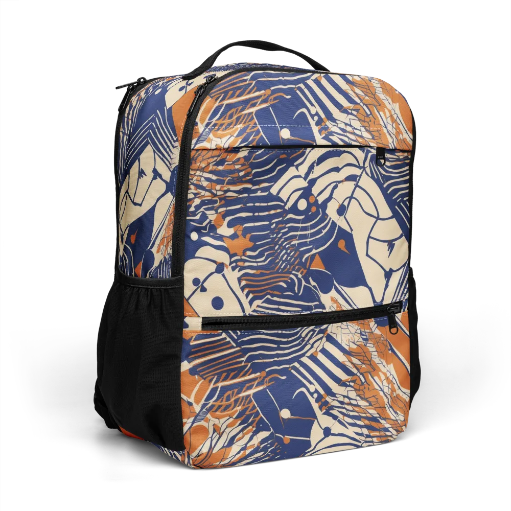 Indigo Tectonics on Utility Backpack — Right Front