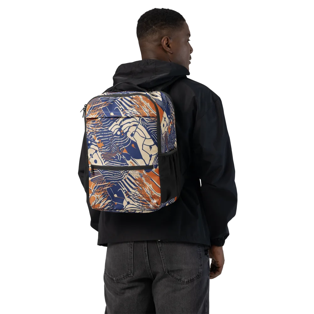 Indigo Tectonics on Utility Backpack — Back