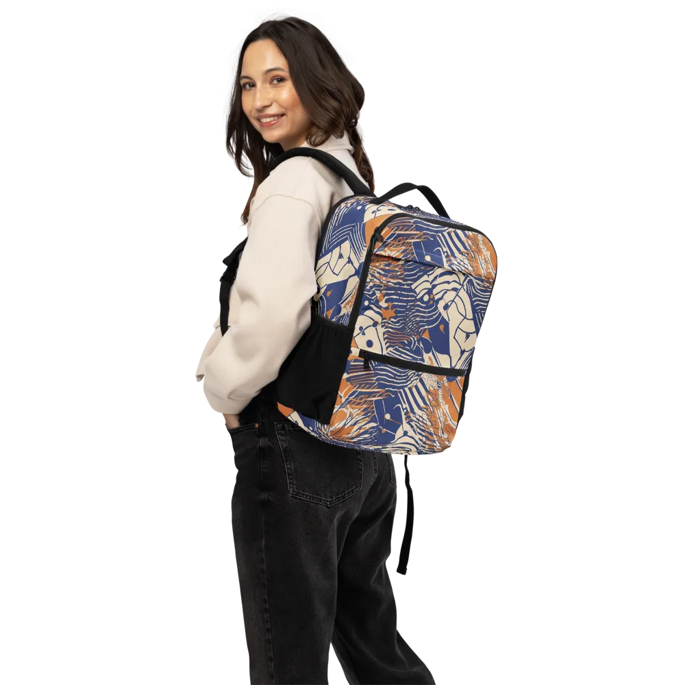 Indigo Tectonics on Utility Backpack — Back