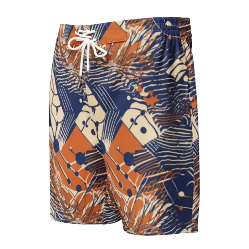 Indigo Tectonics on a Men's Board Shorts