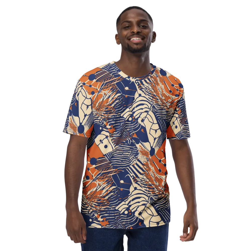 Indigo Tectonics on Men's Crew Neck T-Shirt — Front