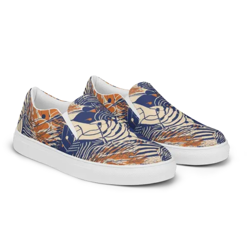 Indigo Tectonics on a Men's Slip-On Canvas Shoes