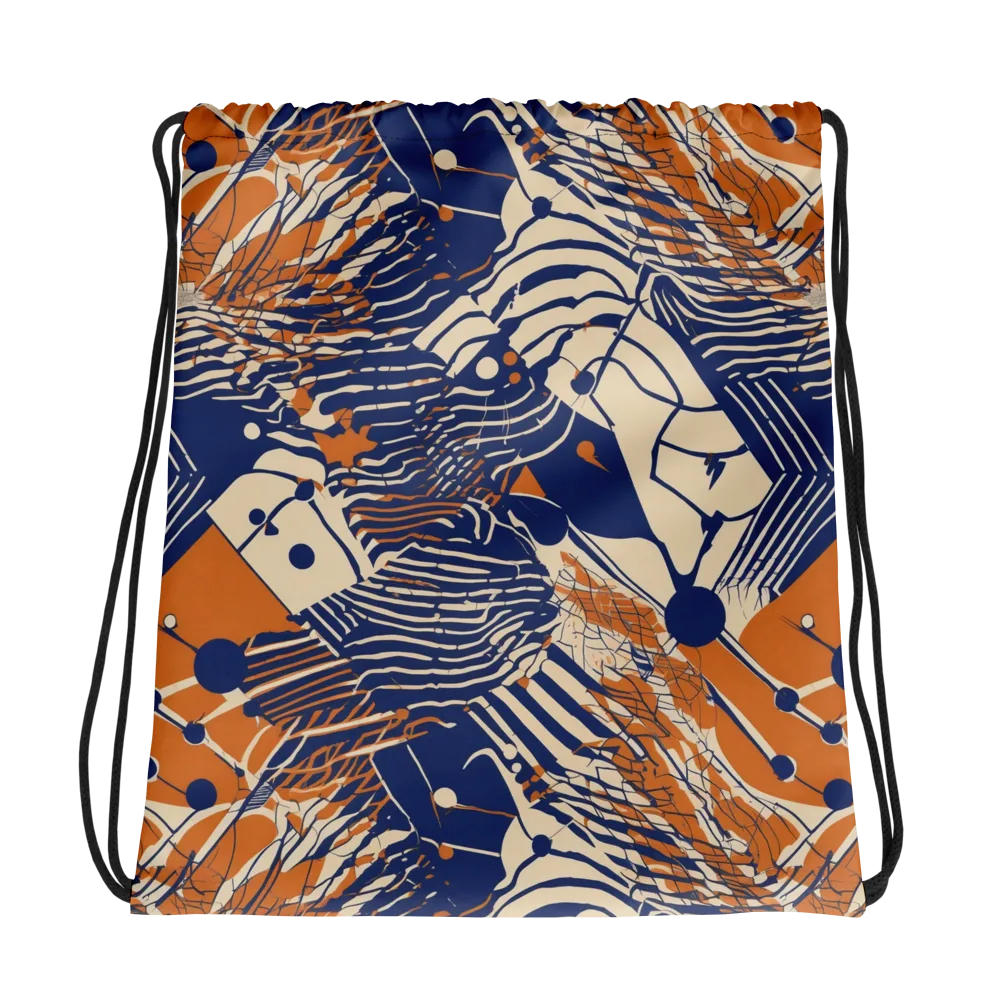 Indigo Tectonics on Drawstring Bag — Photo