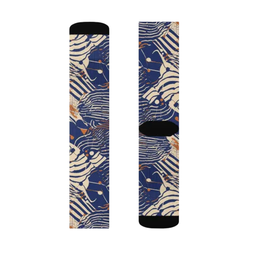 Indigo Tectonics on a Socks