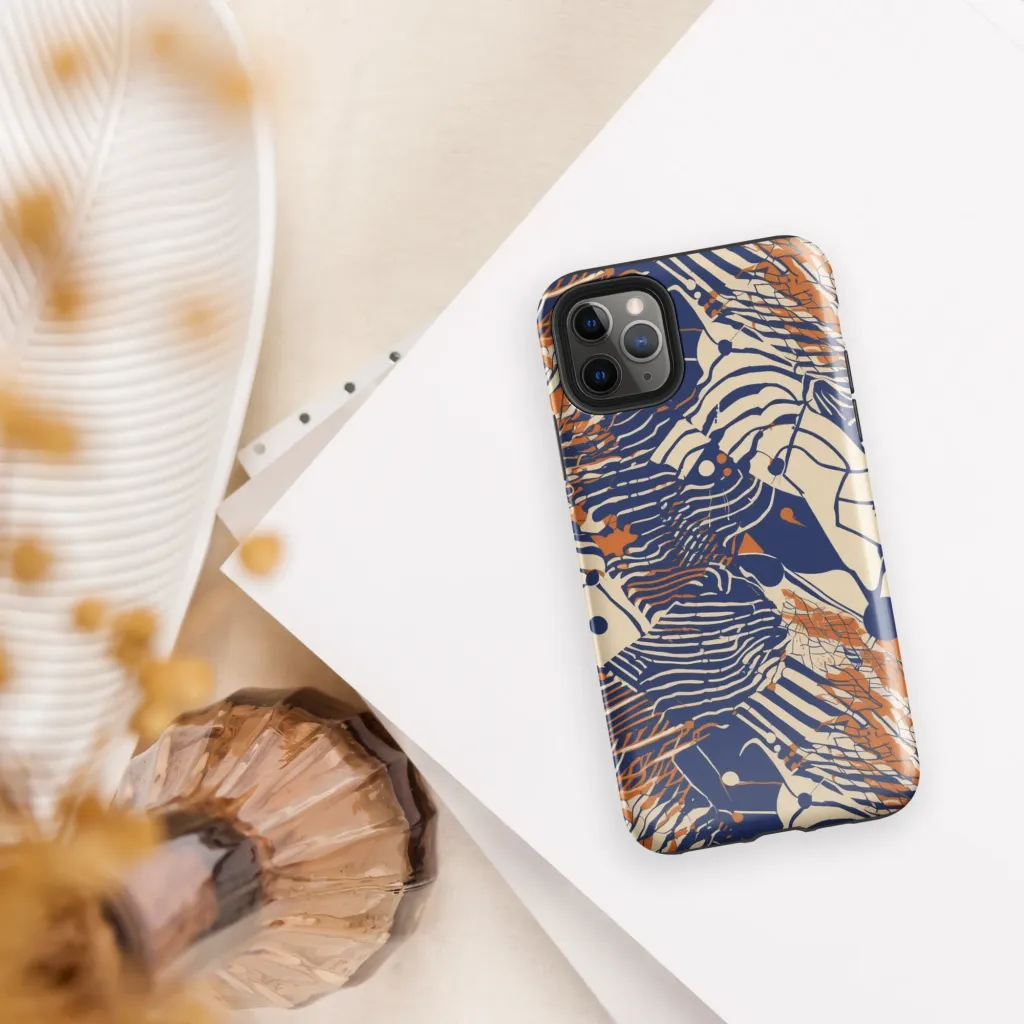 Indigo Tectonics on Tough Case for iPhone® — Front