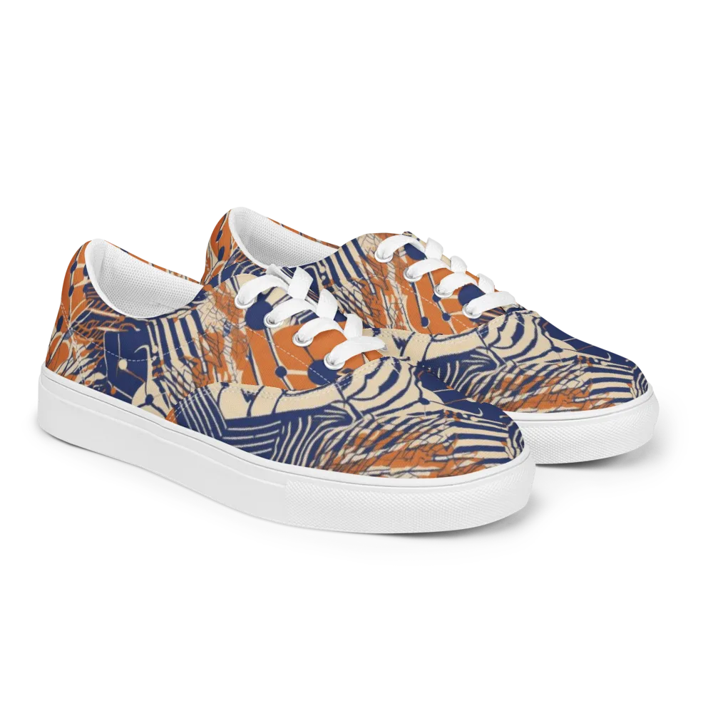 Indigo Tectonics on Men's Lace-Up Canvas Shoes — Right Front