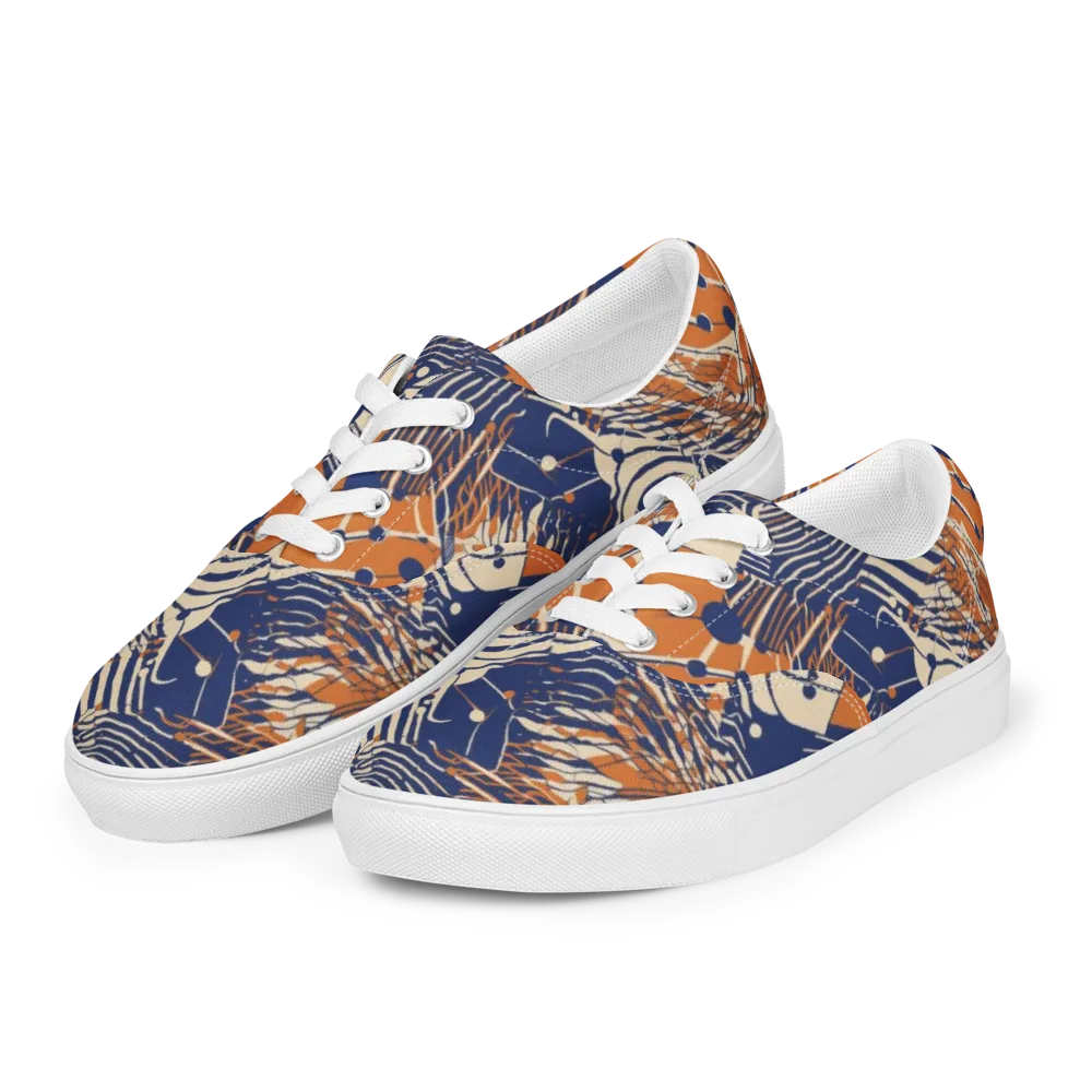 Indigo Tectonics on Men's Lace-Up Canvas Shoes — Left Front