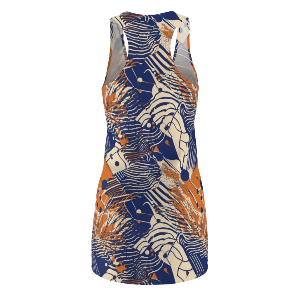 Indigo Tectonics on Racerback Dress — Back