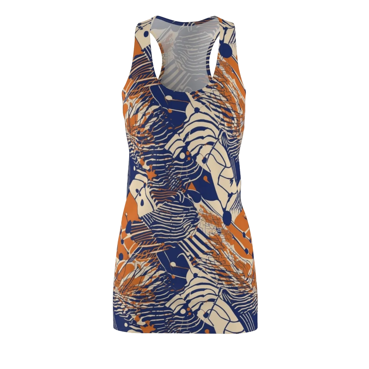 Indigo Tectonics on Racerback Dress — Front