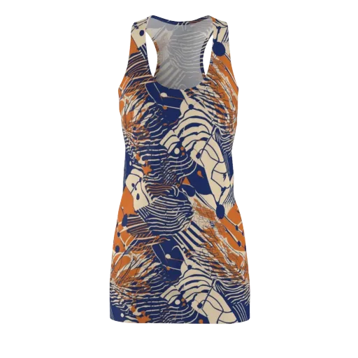 Indigo Tectonics on a Racerback Dress