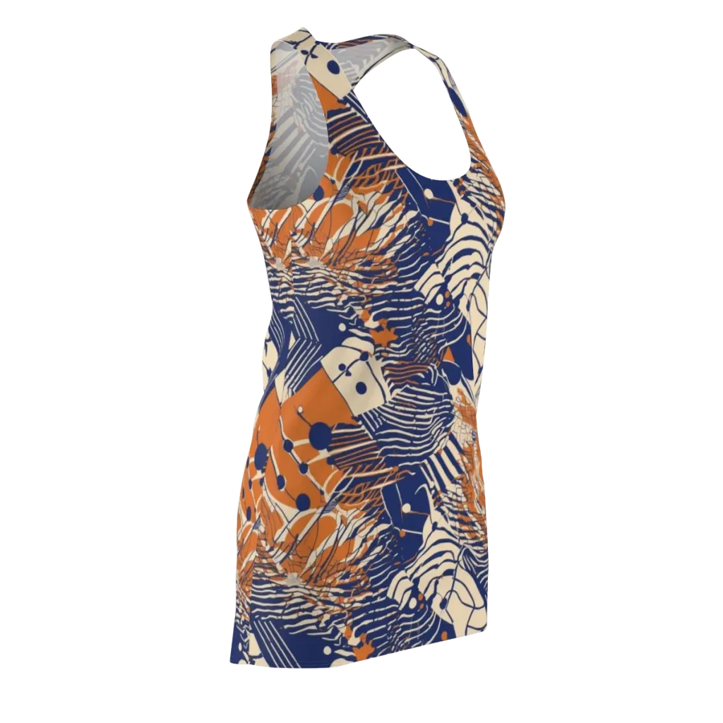 Indigo Tectonics on Racerback Dress — Front Side
