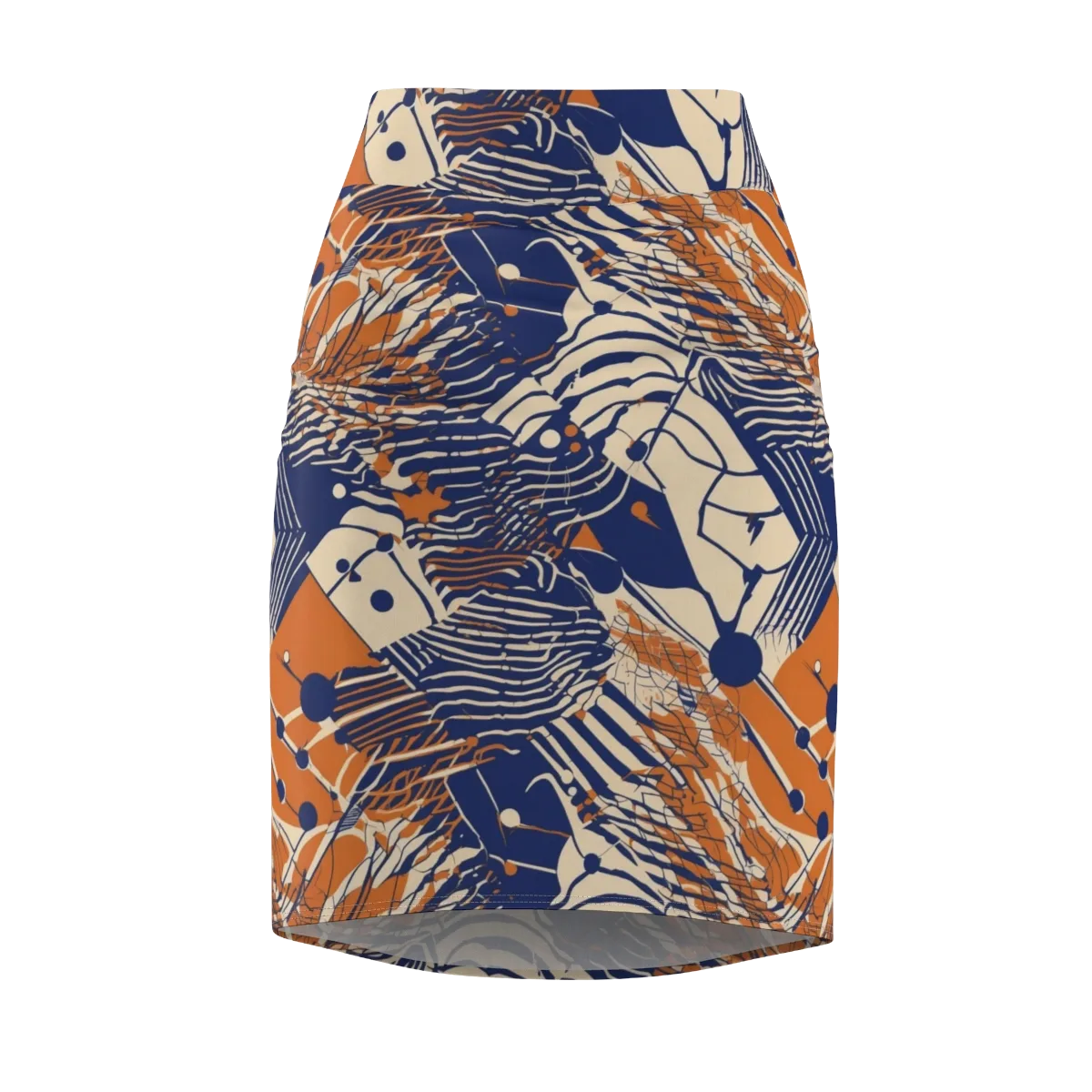 Indigo Tectonics on Pencil Skirt — Front