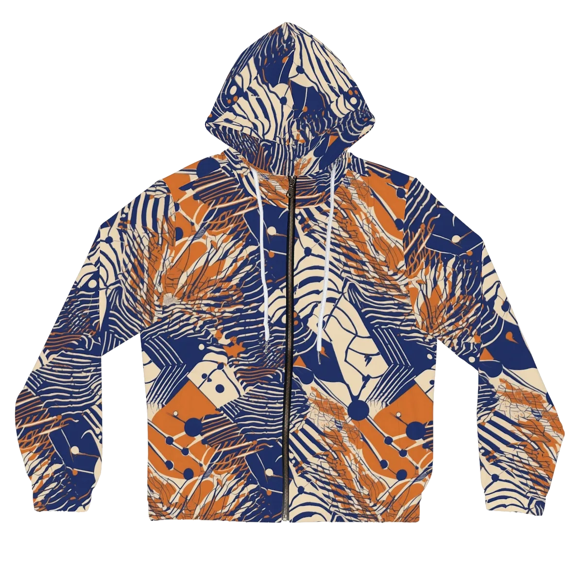 Indigo Tectonics on Women's Full-Zip Hoodie — Front