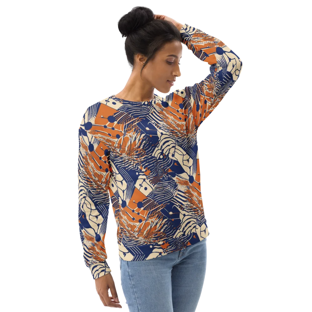 Indigo Tectonics on Sweatshirt — Right Front