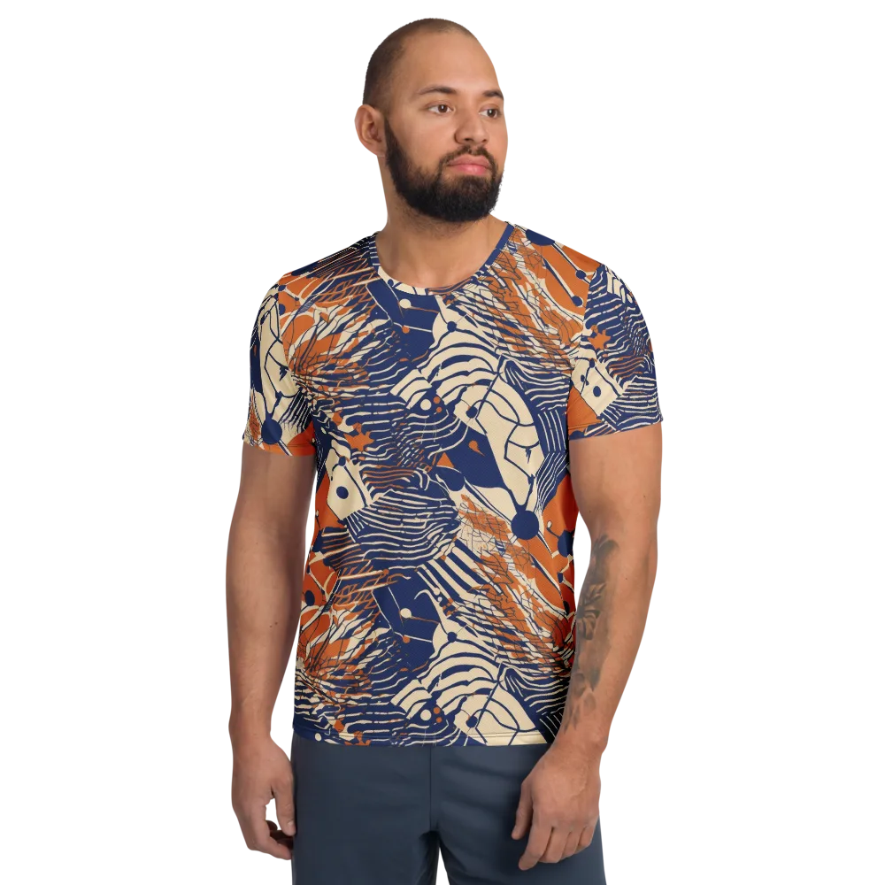 Indigo Tectonics on Men's Athletic T-Shirt — Front