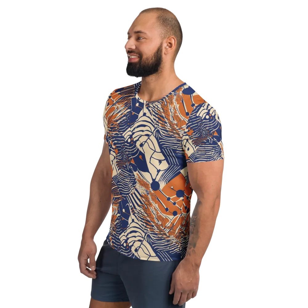 Indigo Tectonics on Men's Athletic T-Shirt — Left