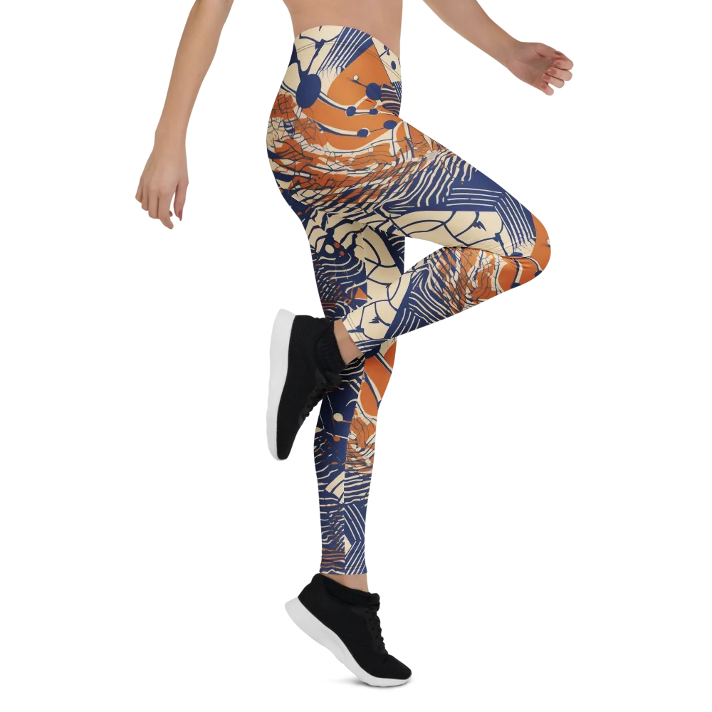 Indigo Tectonics on Leggings — Right