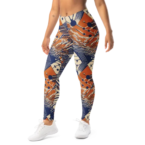 Indigo Tectonics on a Leggings