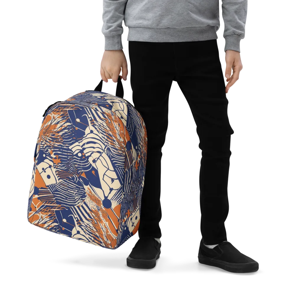 Indigo Tectonics on Minimalist Backpack — Zoomed-in