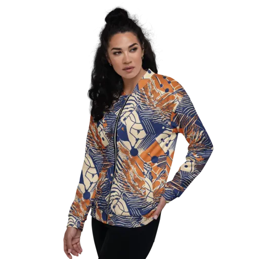 Indigo Tectonics on a Bomber Jacket