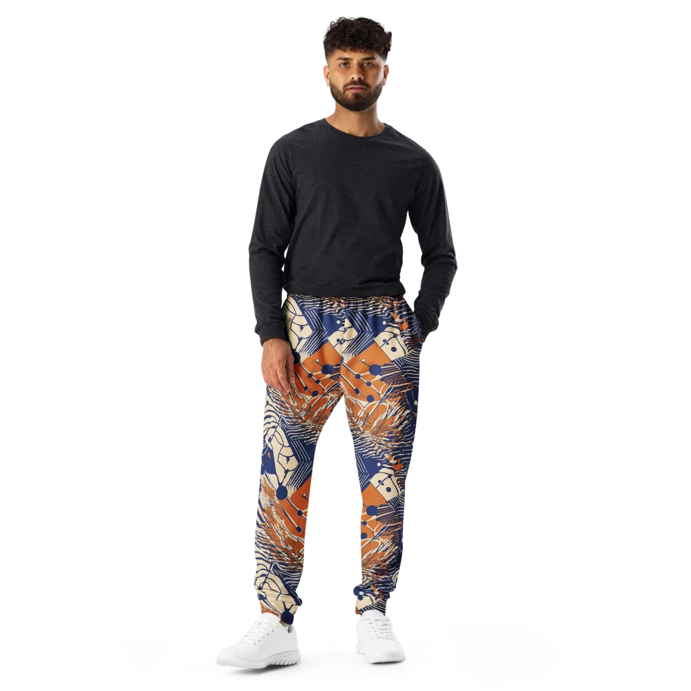 Indigo Tectonics on Men's Joggers — Front