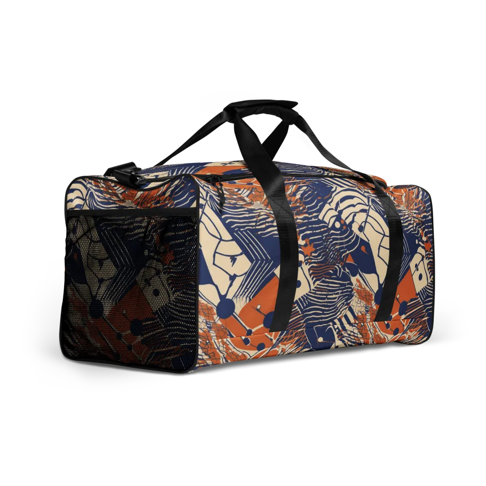 Indigo Tectonics on Duffle Bag — Right Front