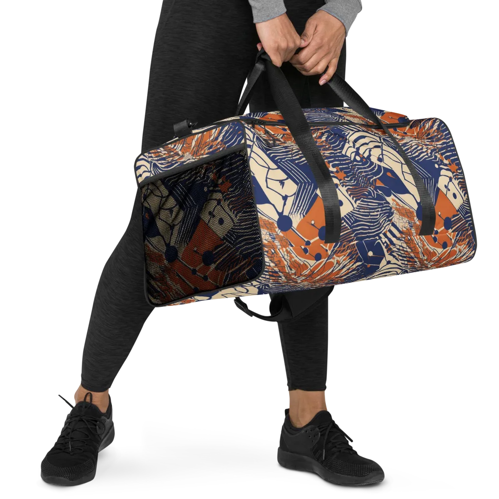 Indigo Tectonics on Duffle Bag — Right Front