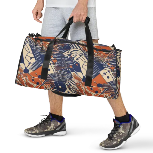 Indigo Tectonics on a Duffle Bag