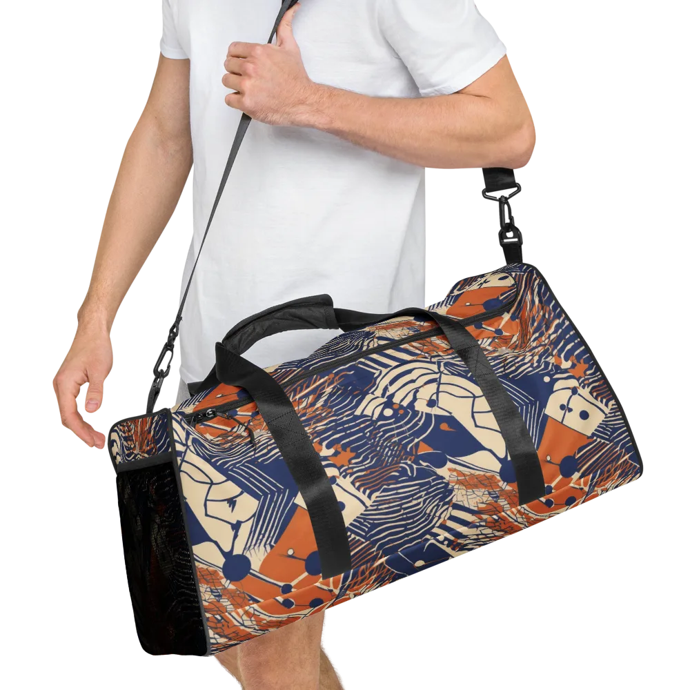Indigo Tectonics on Duffle Bag — Right Front