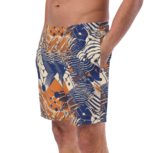 Indigo Tectonics on a Swim Trunks