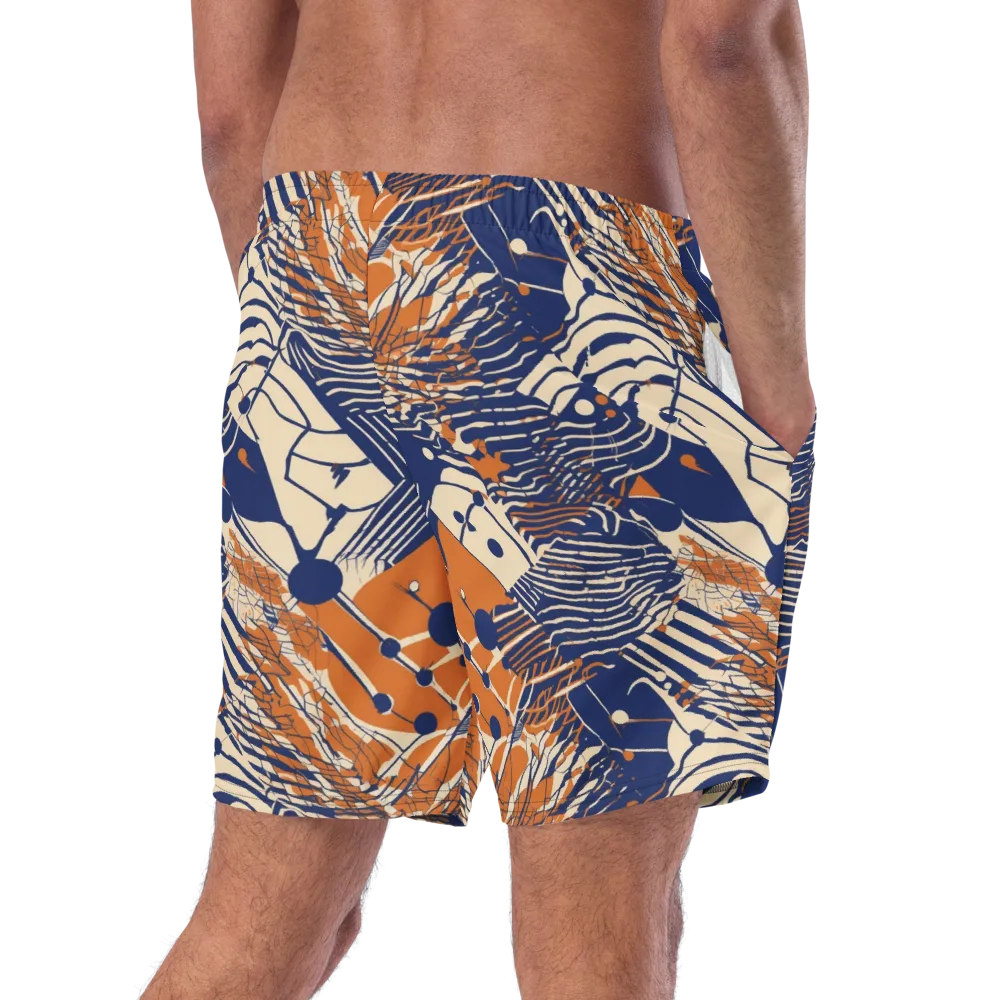 Indigo Tectonics on Swim Trunks — Right Back