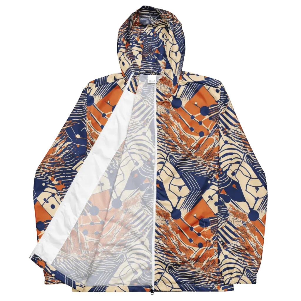 Indigo Tectonics on Men's Windbreaker — Front